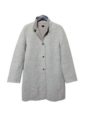 YU Wool Cashmere Button Front Car Midi Coat L